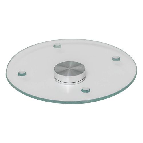 Plat Tournant Effet Marbre Blanc