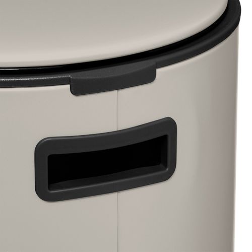 Poubelle Ronde 30 Litres En Métal Beige Argile