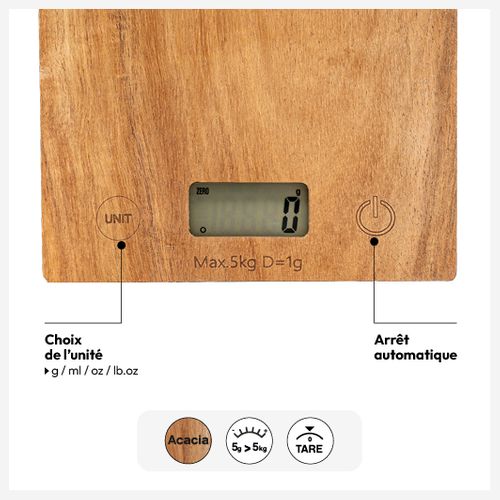 Balance De Cuisine Digitale "harmony" En Acacia