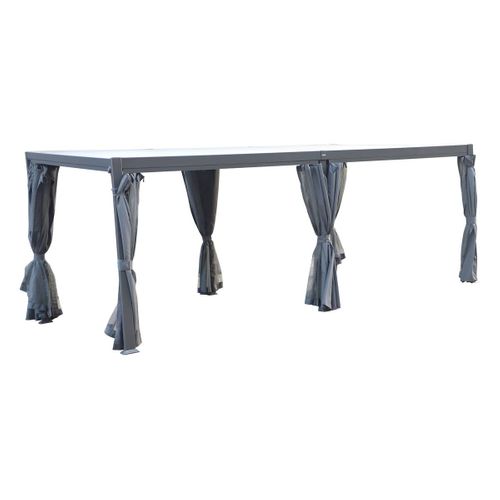 Moustiquaire Pour Pergola Bioclimatique "avila" Graphite 6 X 3,5m En Polyester
