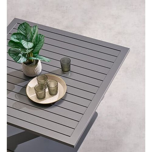 Table De Jardin Relevable Carrée En Aluminium Salimia - Graphite