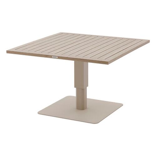 Table De Jardin Relevable Carrée En Aluminium Salimia - Graphite Et Honey