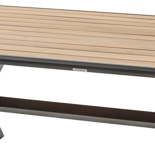 Table Extérieure Fixe Axiome 8p. Eucalyptus Graphite