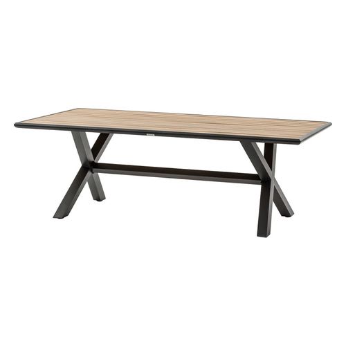 Table Extérieure Fixe Axiome 8p. Eucalyptus Graphite