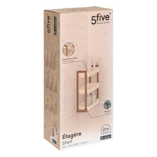 Etagère Petit Format 3 Niveaux Blanc Bambou Natureo 5five