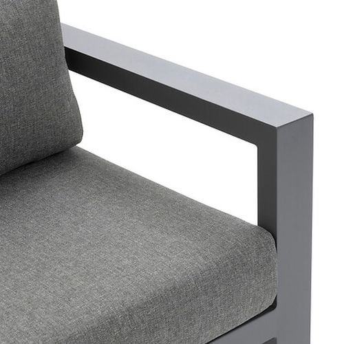 Salon De Jardin D'angle En Aluminium 5 Places Evasion - Graphite Et Honey