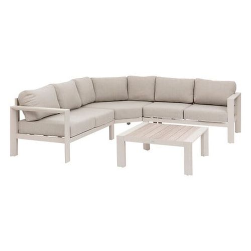 Salon De Jardin D'angle En Aluminium 5 Places Evasion - Argile Et Lin