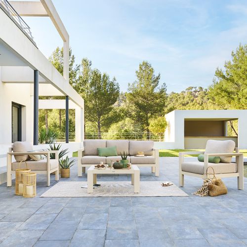 Salon Extérieur 5 Places Evasion Argile / Lin