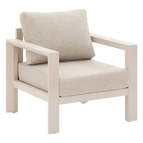 Fauteuil De Salon De Jardin En Aluminium Evasion - Argile