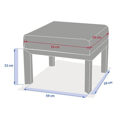 Pouf De Jardin En Aluminium Evasion - Gris Graphite