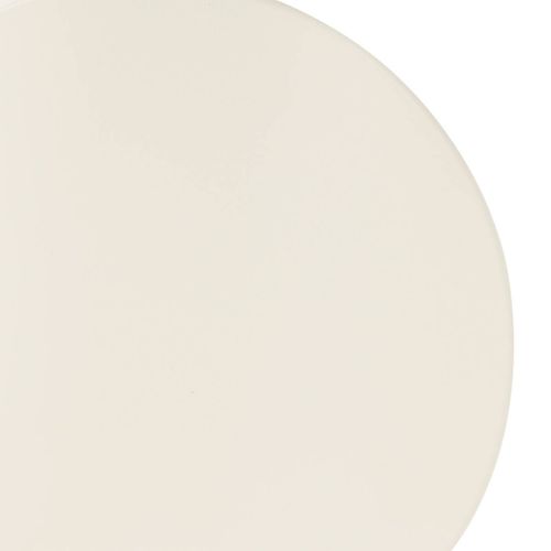 Table à Café Table D'appoint En Bois Blanc Cassé D 38 Cm