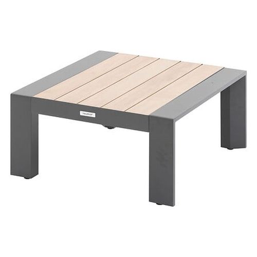 Table Basse De Jardin Petit Modèle En Aluminium Effet Bois Evasion - Graphite Et Honey