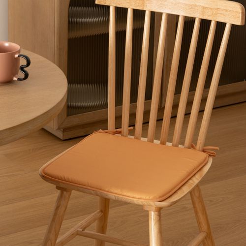 Galette De Chaise Micro Jaune Ocre 39x39cm