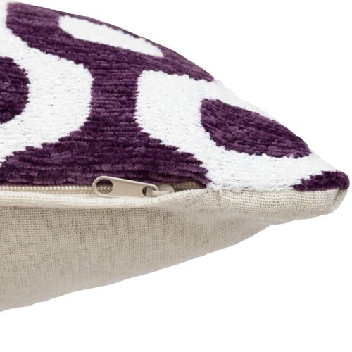 Housse De Coussin Jeni Chenille Violet 40x40cm