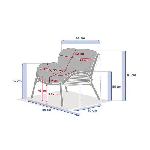 Fauteuil De Jardin 1 Place Meloane Taupe
