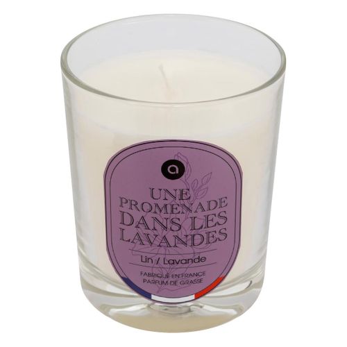 Bougie Parfumée En Verre "nibi" 180g Lin et Lavande