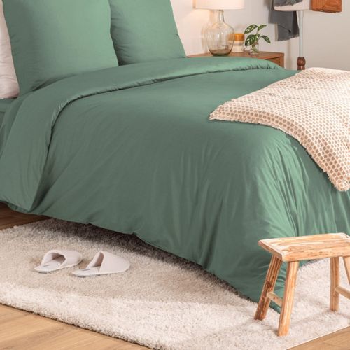 Parure De Lit Landiha Percale Vert Jade 240x220cm
