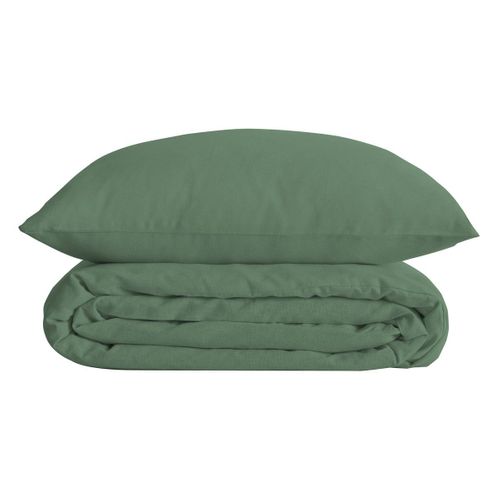 Parure De Lit Landiha Percale Vert Jade 240x220cm
