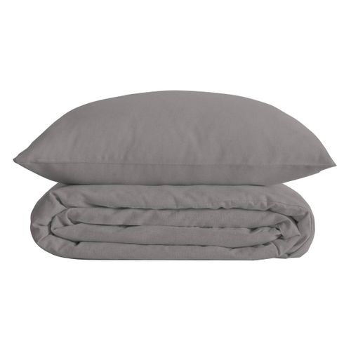 Parure De Lit Landiha Percale Gris 240x220cm