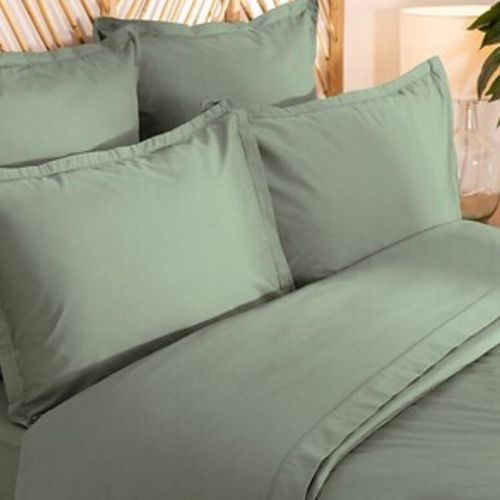 Parure De Lit Landiha Percale Vert Jade 260x240cm