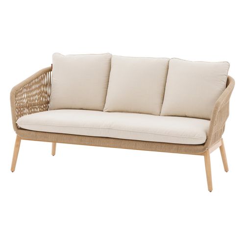 Salon 5 Places Orissa Effet Bois Brossé / Taupe Hespéride