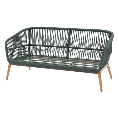 Salon 5 Places Orissa Effet Bois Brossé / Vert Olive Hespéride