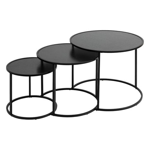 Lot De 3 Tables à Café Noan Noir Atmosphera