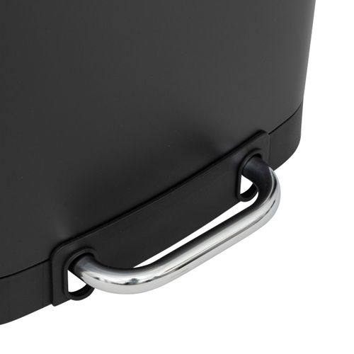 Poubelle 20 Litres  En Métal Noir Ouverture à Pédale