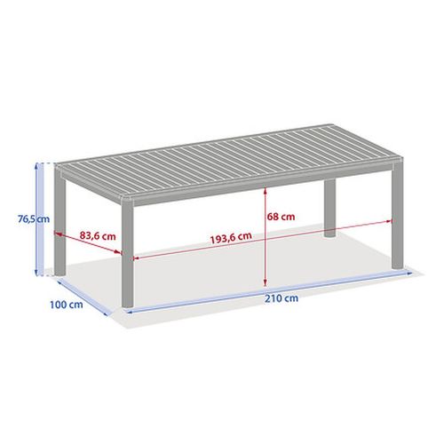 Table De Jardin Fixe Rectangulaire En Bois Deona - Marron