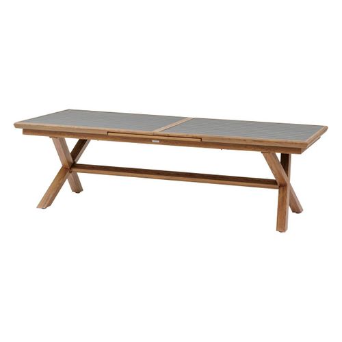 Table De Jardin Extensible "axiome" Graphite et Honey 12 Places En Aluminium