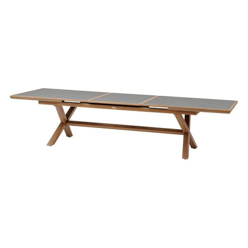 Table De Jardin Extensible "axiome" Graphite et Honey 12 Places En Aluminium