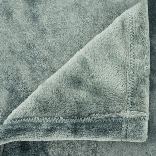 Plaid Flanelle Fourrure Bleu Clair 130 X 180 Cm