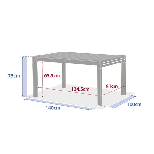 Table Extensible 10 Places Evasion Effet Bois Lin/argile Hespéride