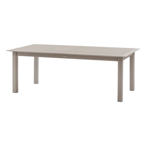 Table De Jardin Extensible En Aluminium Effet Bois 12 Places Allure - Grège Et Avoine