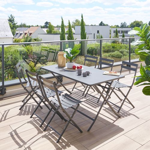 Table Rectangulaire Pliante Greensboro 6p Graphite