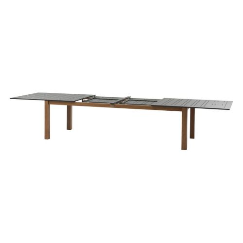 Table De Jardin Extensible Rectangulaire "miceira" Graphite et Honey 14 Places En Aluminium