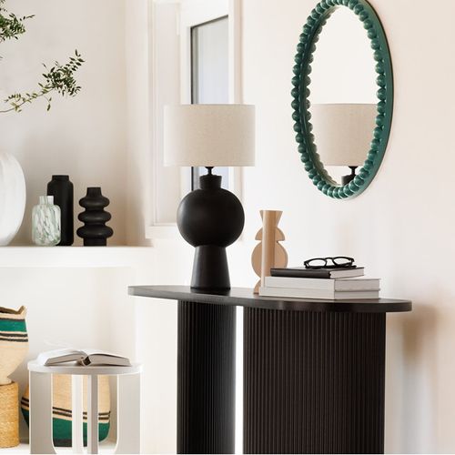 Lampe à Poser Yulia 59 Cm Céramique Noir Atmosphera