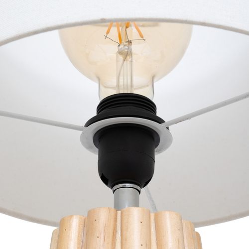 Lampe à Poser Adon 53 Cm Bois Beige Atmosphera