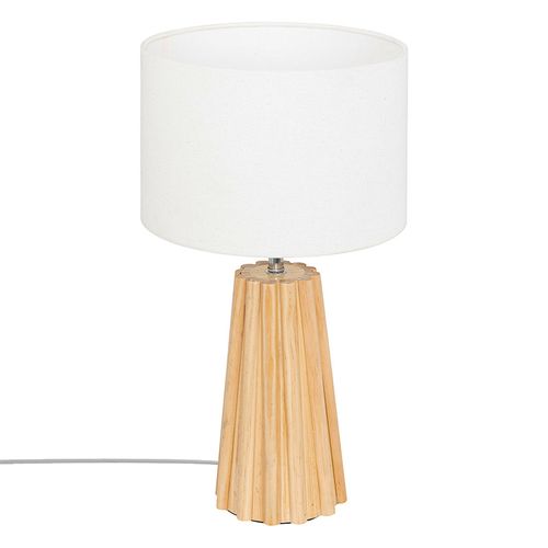 Lampe à Poser Adon 53 Cm Bois Beige Atmosphera