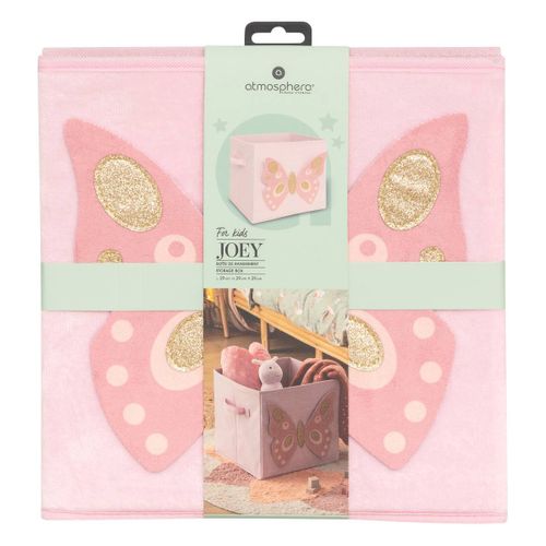 Boîte De Rangement Enfant Papillon "joey" Rose 29x29cm