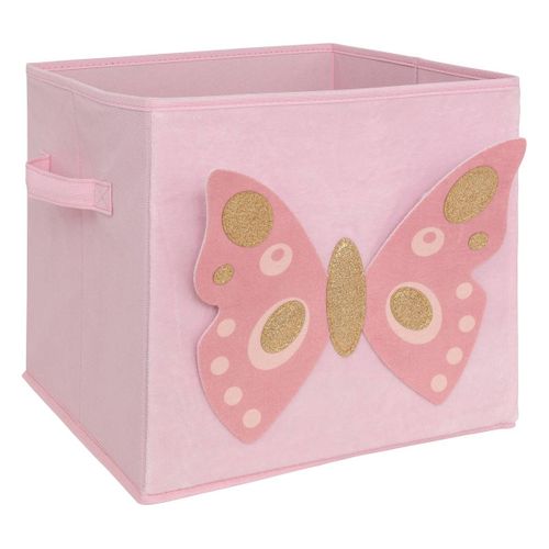 Boîte De Rangement Enfant Papillon "joey" Rose 29x29cm