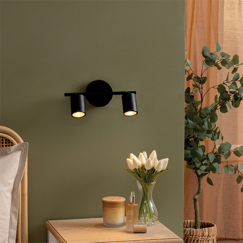 Applique 2 Lampes Vico Métal Noir Atmosphera