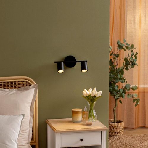 Applique 2 Lampes Vico Métal Noir Atmosphera