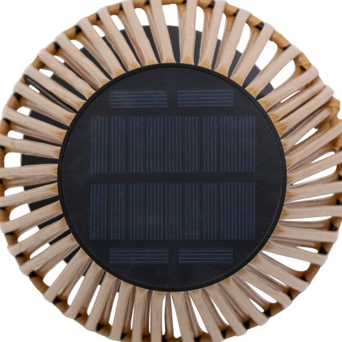 Lampe D'extérieur LED Rechargeable USB Ou Solaire Base Acier Noir D 16 X H 30 Cm