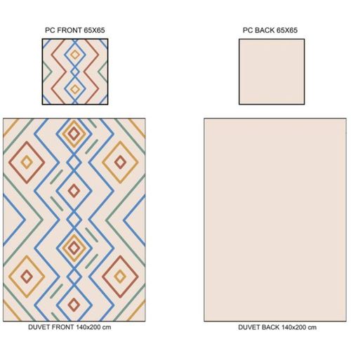 Parure De Lit 2 Pièces Enfant "adi" Coton Tufté 140x200cm