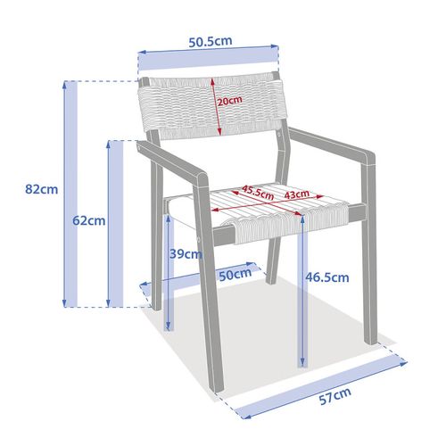 FauteuilEmpilable Temeira Rotin Et Acacia