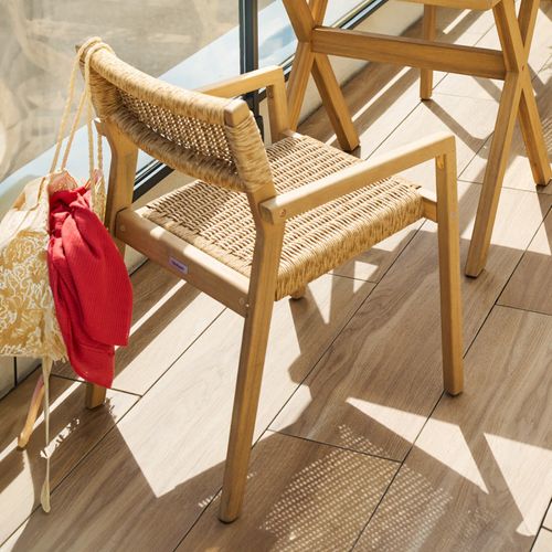 FauteuilEmpilable Temeira Rotin Et Acacia