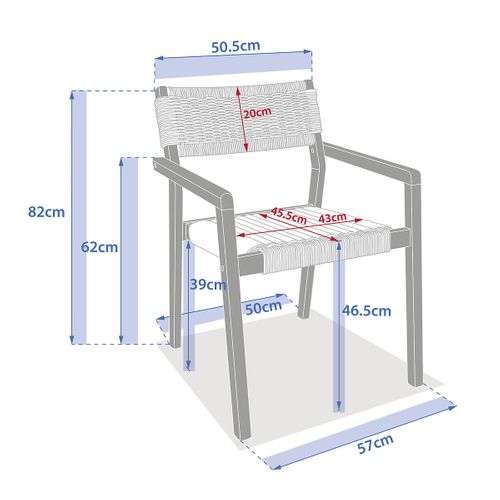 FauteuilEmpilable Temeira Rotin Et Acacia