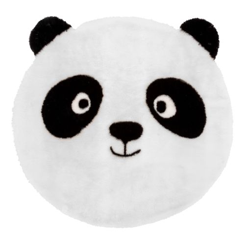 Tapis enfant Ø 100 cm PANDA Noir et blanc.