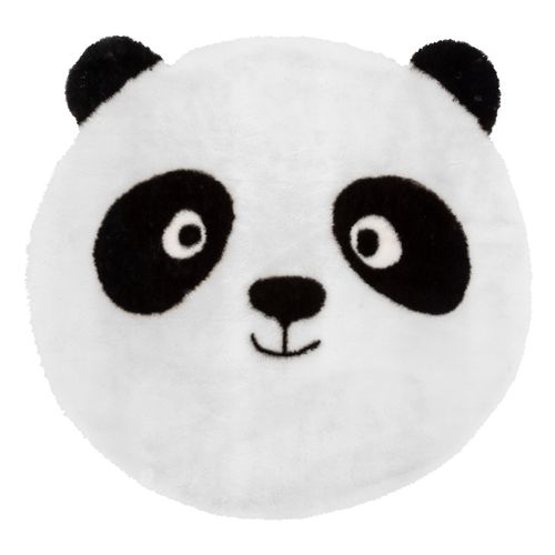 Tapis enfant Ø 100 cm PANDA Noir et blanc.